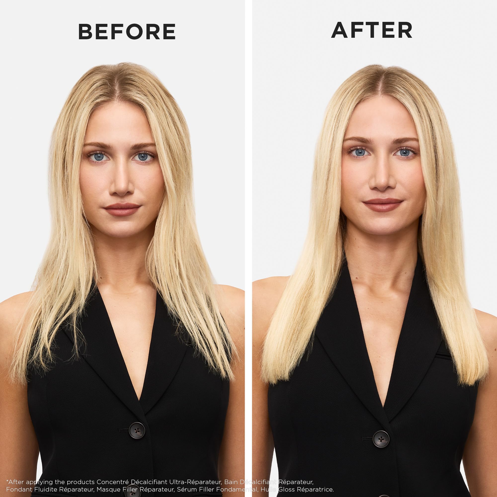 KÉRASTASE serum applied to damp hair for improved detangling and protection