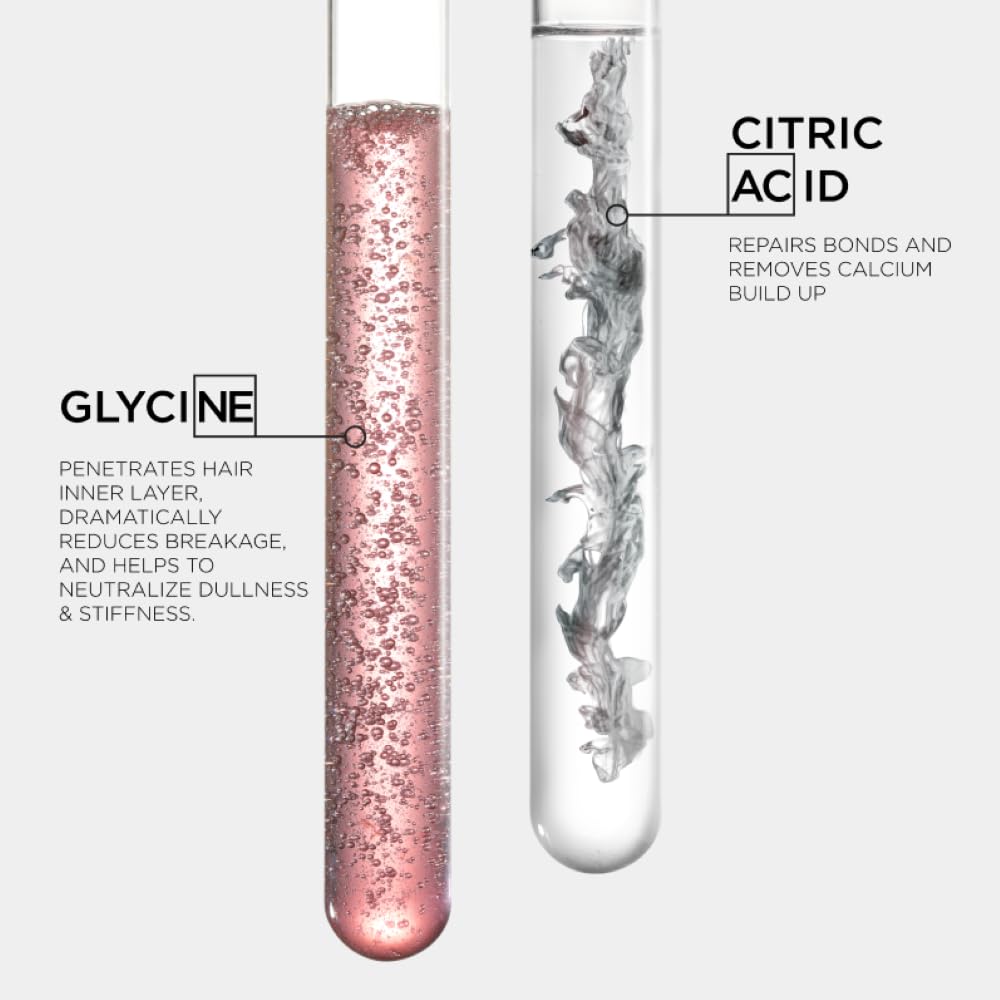 KÉRASTASE serum before and after shine showing visibly glossier hair