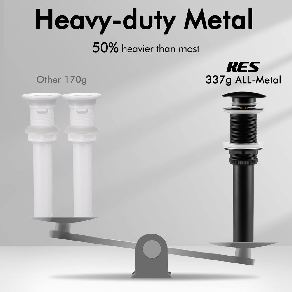 KES drain tailpiece and nut showing connection and benefit of secure fit