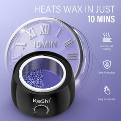 KeShi applicator sticks and small bowls organized for precise waxing benefit