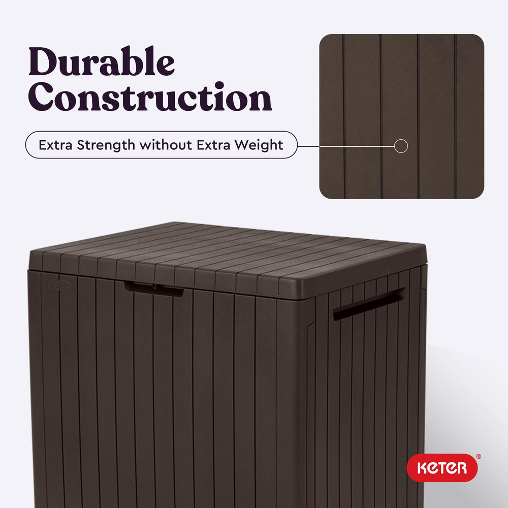 Keter ventilation detail showing airflow feature to keep contents dry