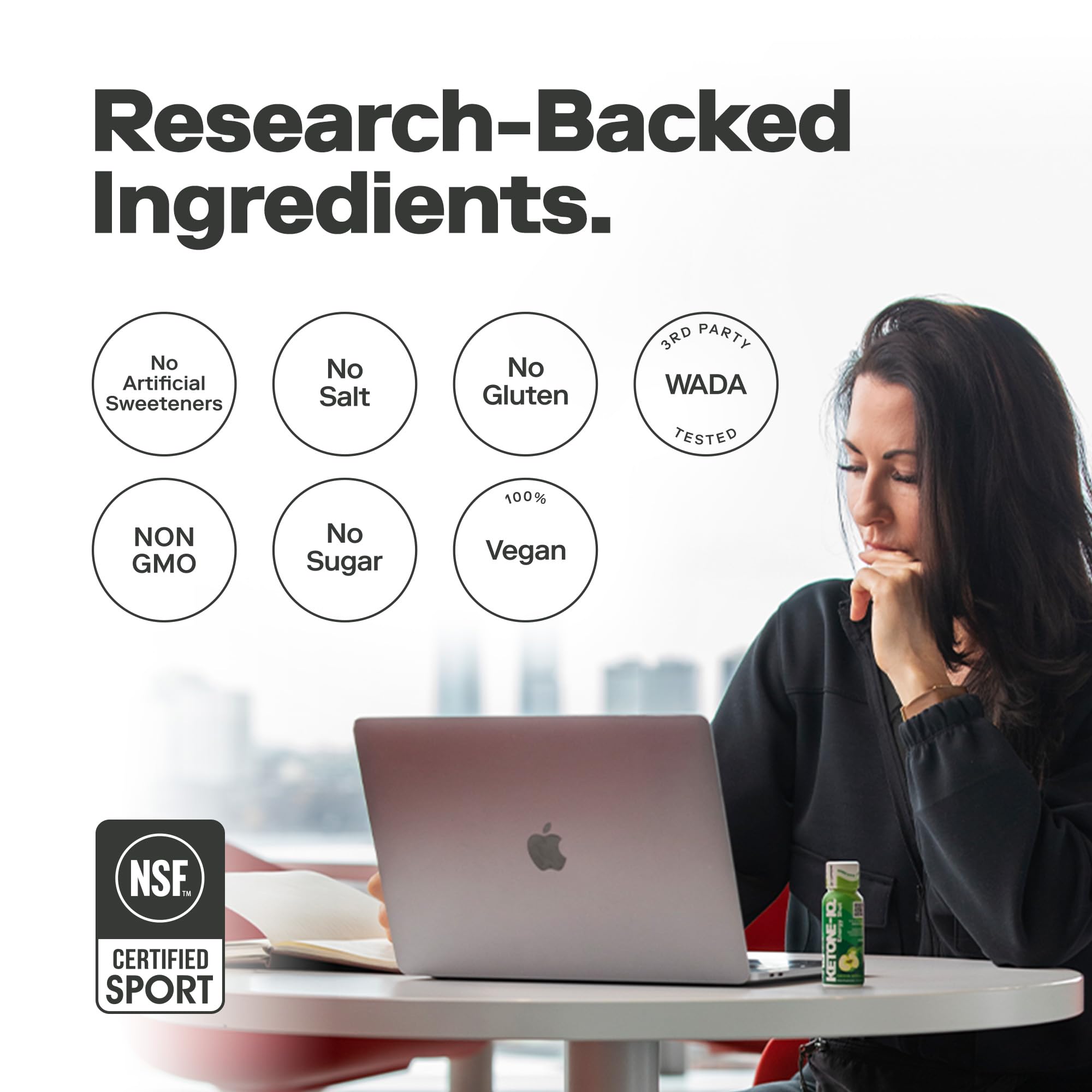 Stacked 24-pack of Ketone-IQ Raspberry Lemonade emphasizing bulk supply benefit