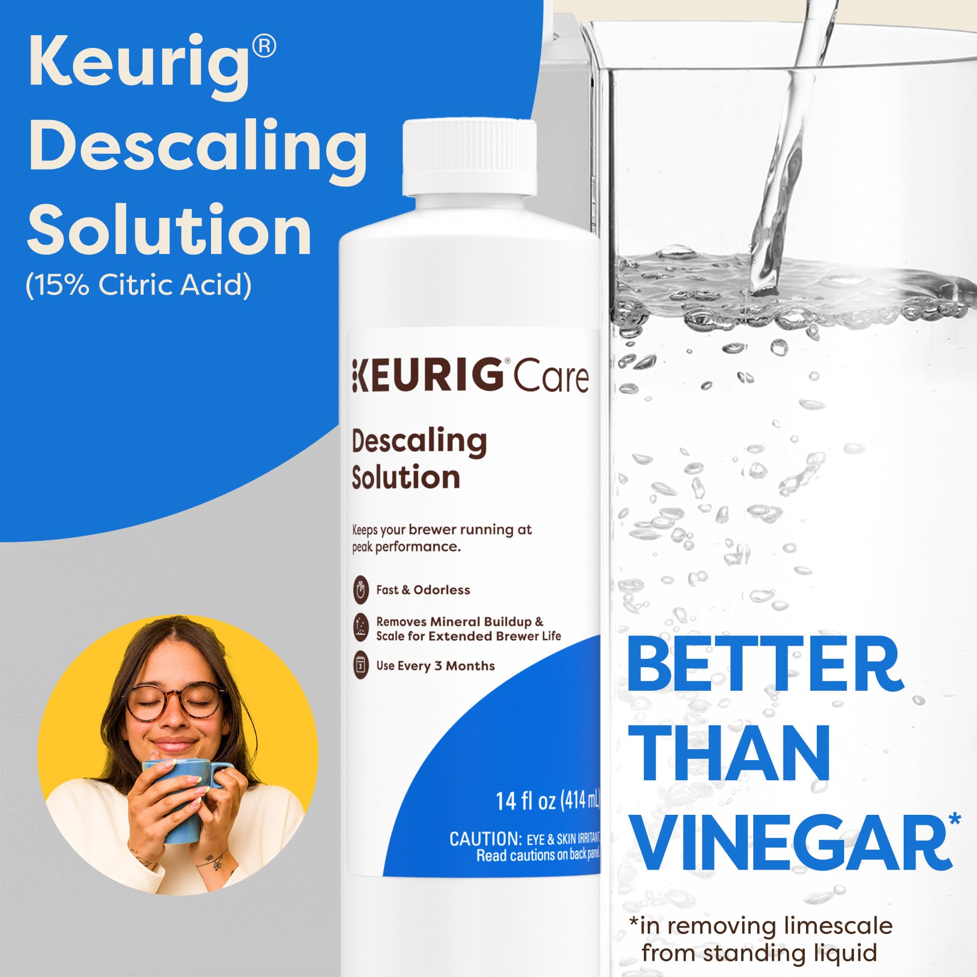 Keurig rinse pod inserted into brewer for quick cleaning