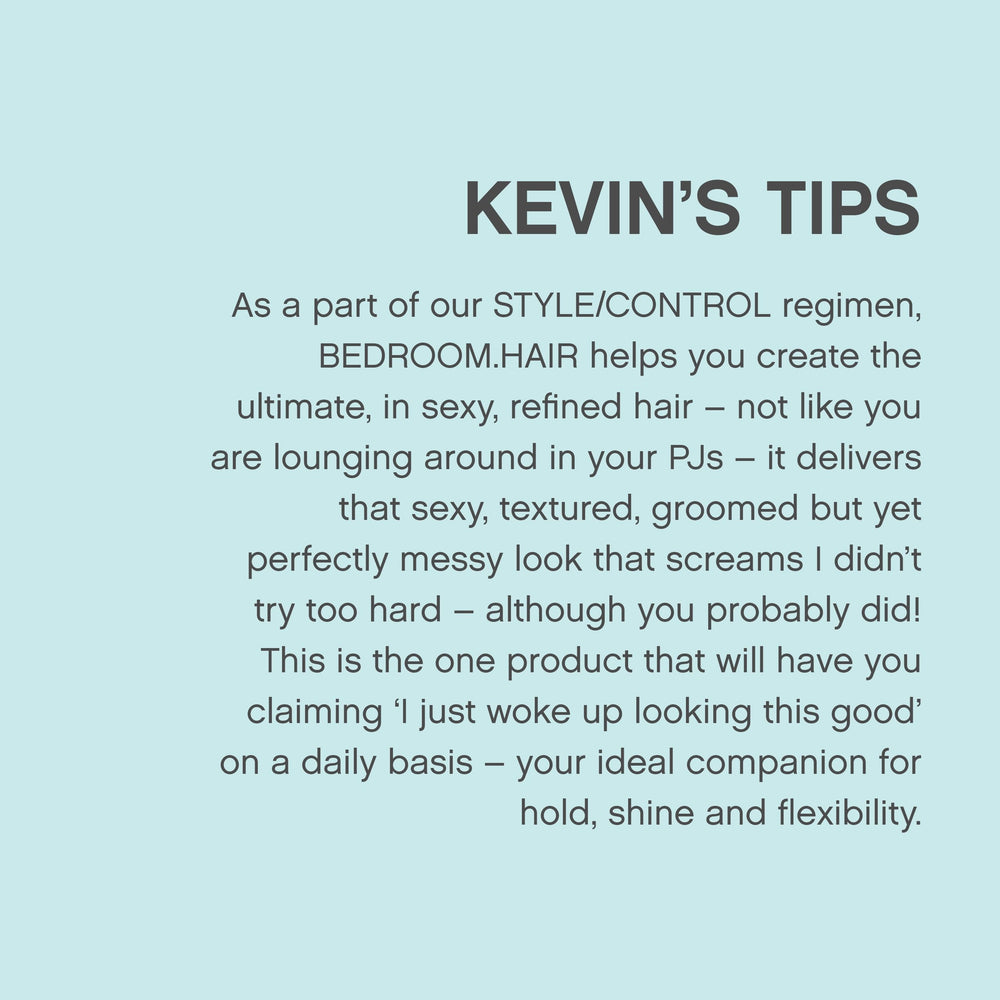 KEVIN.MURPHY model using spray to create undone waves for easy styling