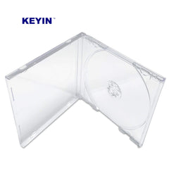 KEYIN open case with clear tray visible for easy disc access and swapping benefit