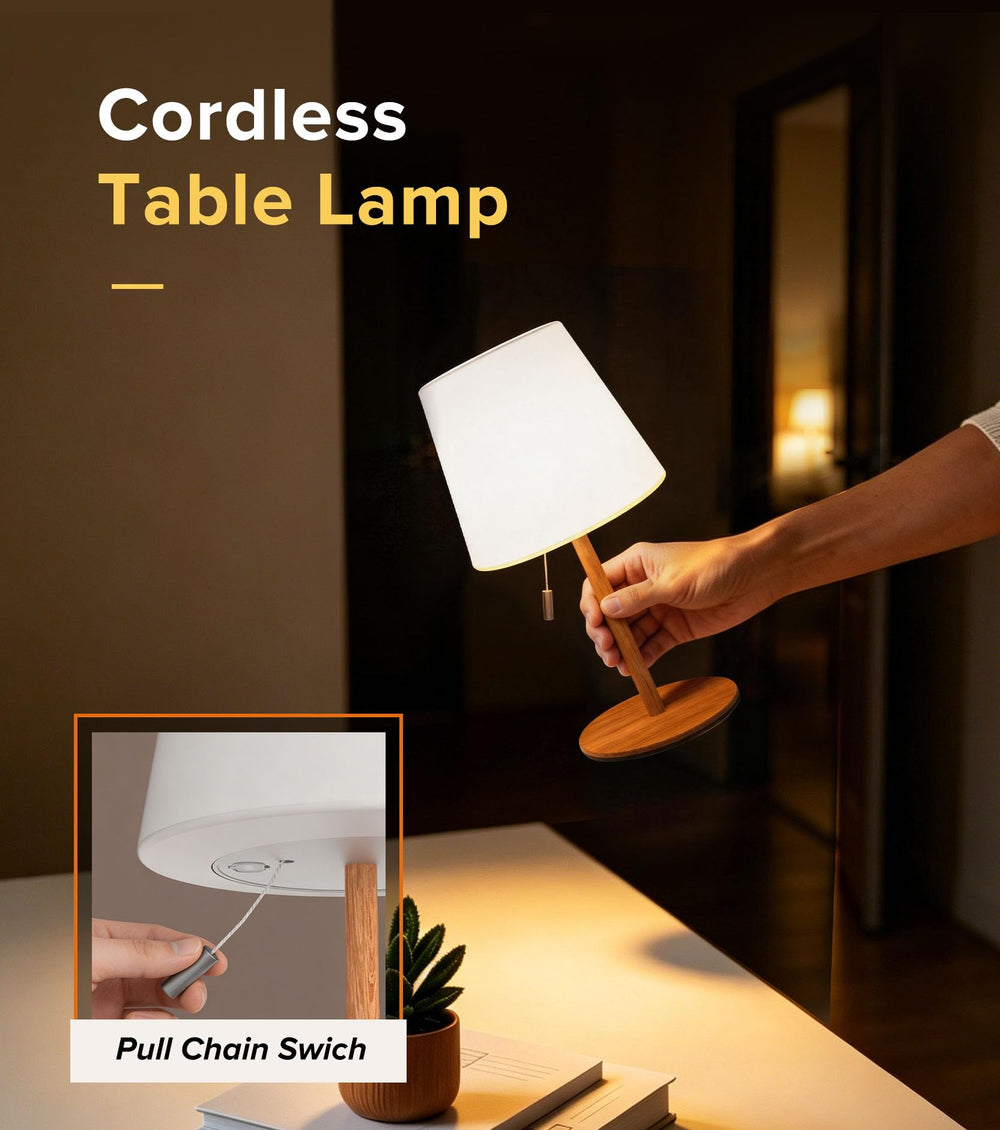 keysays shower lamp placed on a bathroom shelf illustrating splash-resistant use