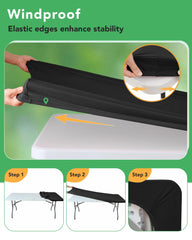 KeyWave underside elastic wrap tightens for windproof hold and stability