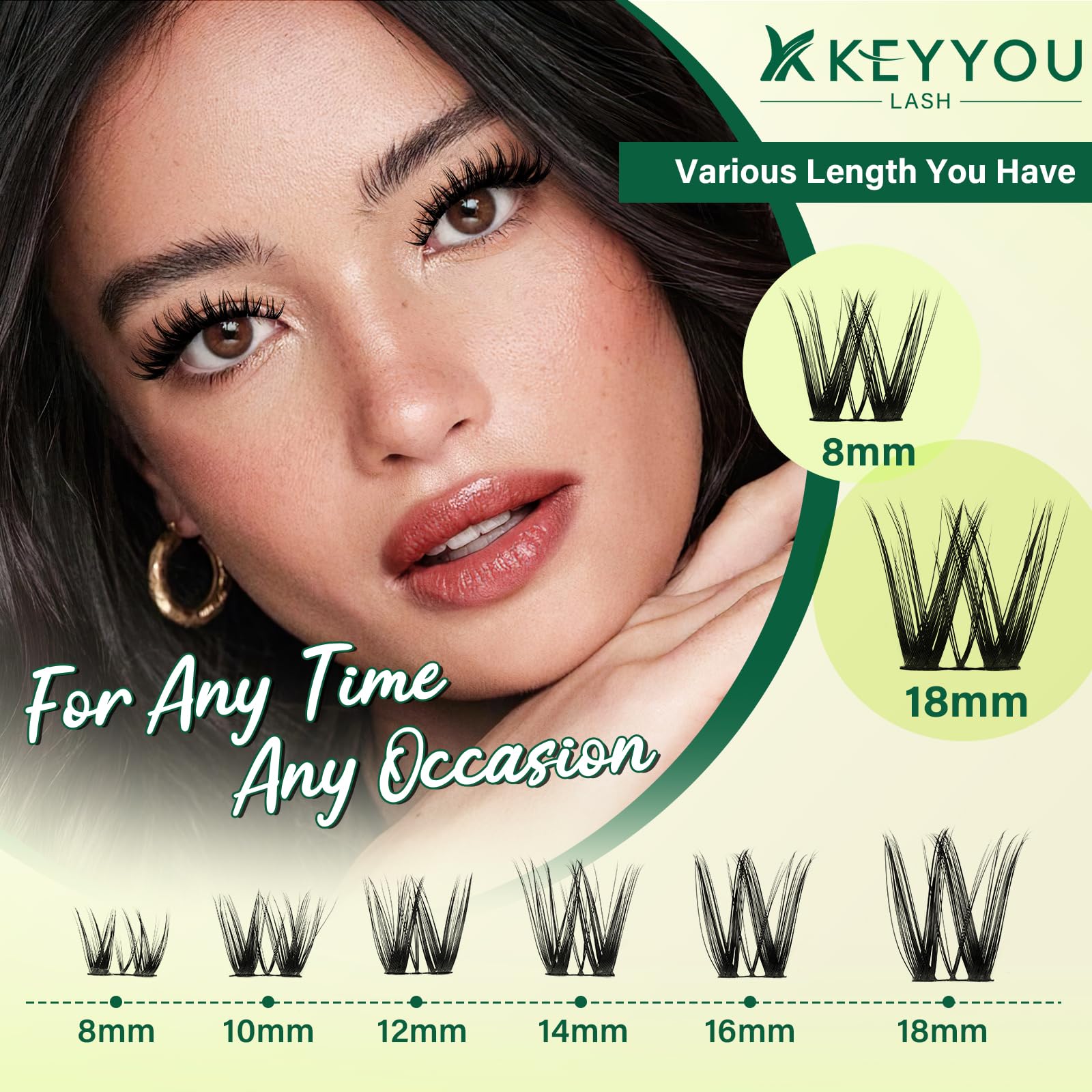 KEYYOU tweezers placing a cluster illustrating easy DIY precise application