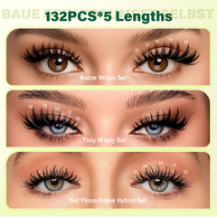 KEYYOU close-up of lash cluster texture highlighting fluffy natural-looking fibers