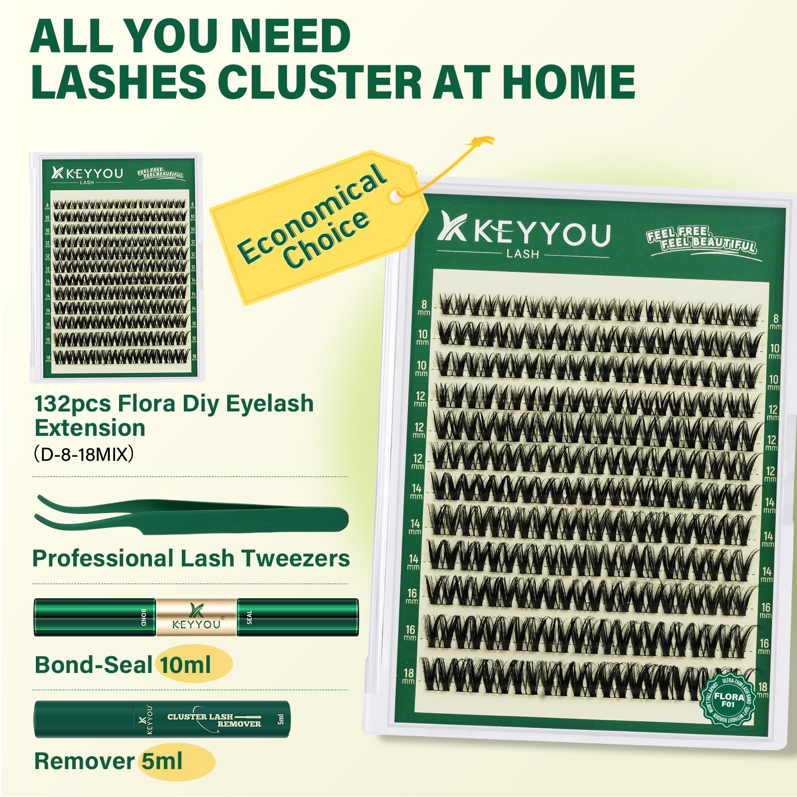KEYYOU soft ultra-thin lash band detail showing comfortable, seamless blend
