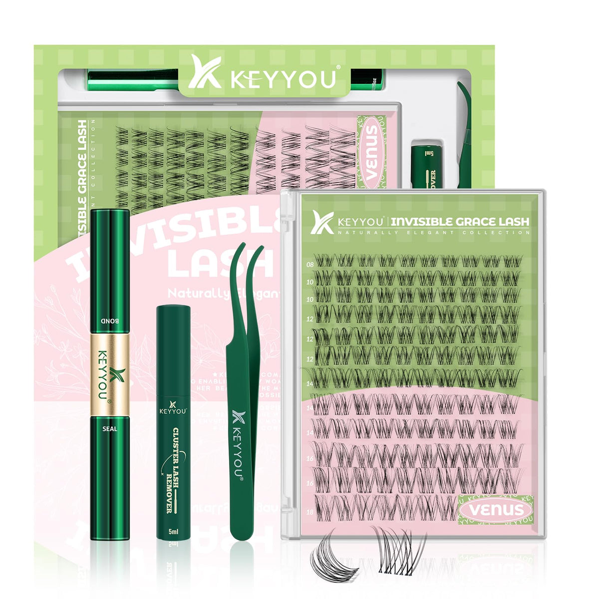 KEYYOU front packaging showing full Venus kit for easy at-home glam