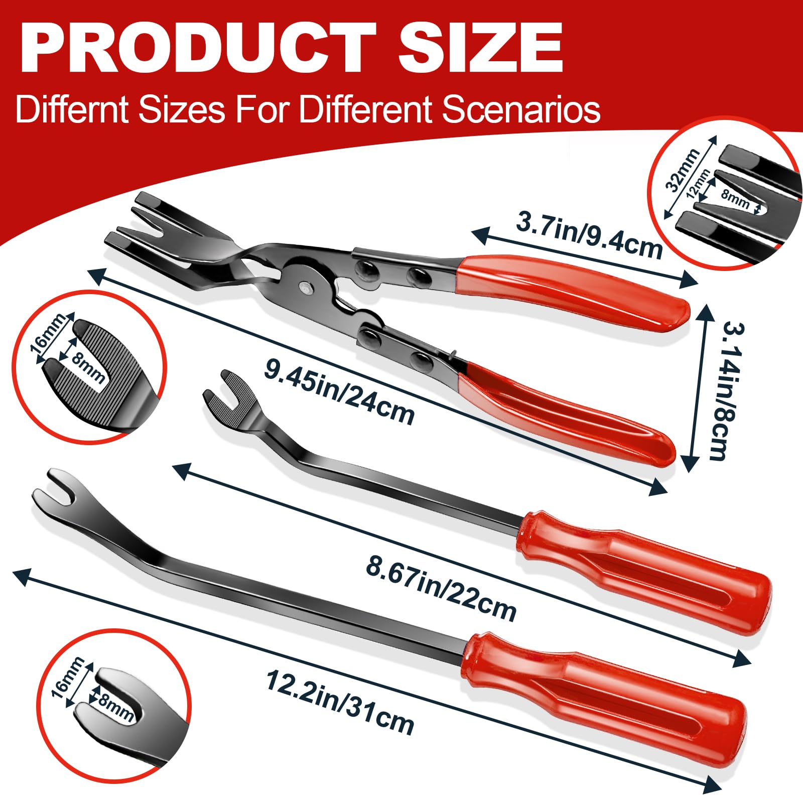 Keze clip pliers in use extracting a fastener with spring-action for less effort