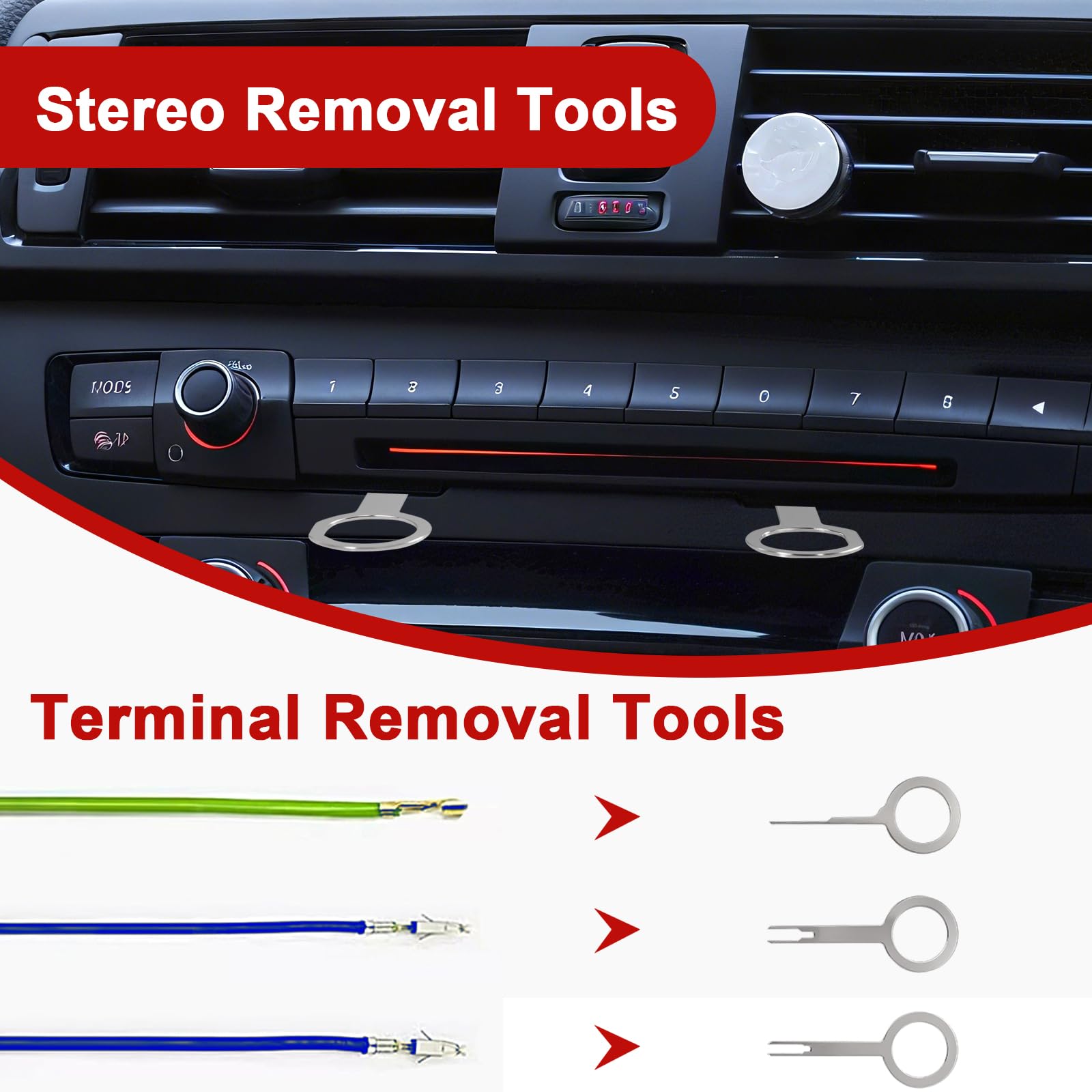 Keze terminal removal tools beside a coin showing compact size for precision