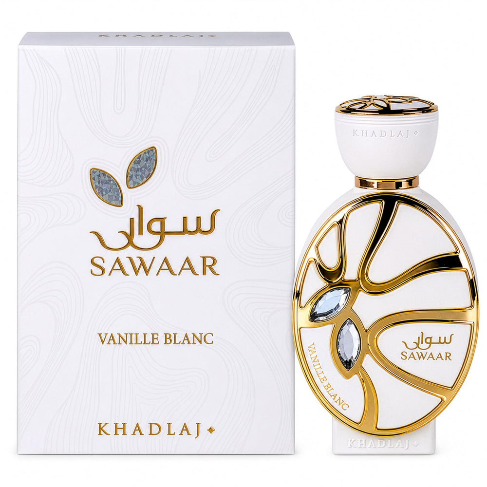 KHADLAJ PERFUMES box label close-up displaying product name and concentration