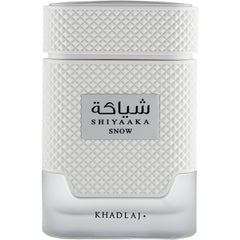 Khadlaj Shiyaaka Snow front bottle showing elegant design and confidence