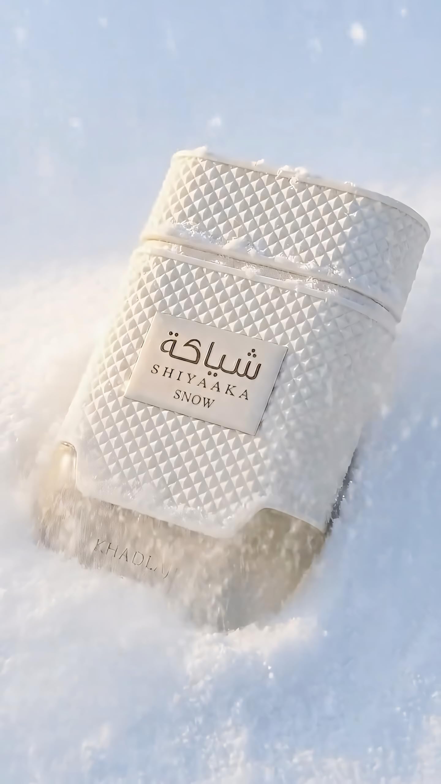 Khadlaj Shiyaaka Snow on dresser lifestyle shot suggesting everyday sophistication