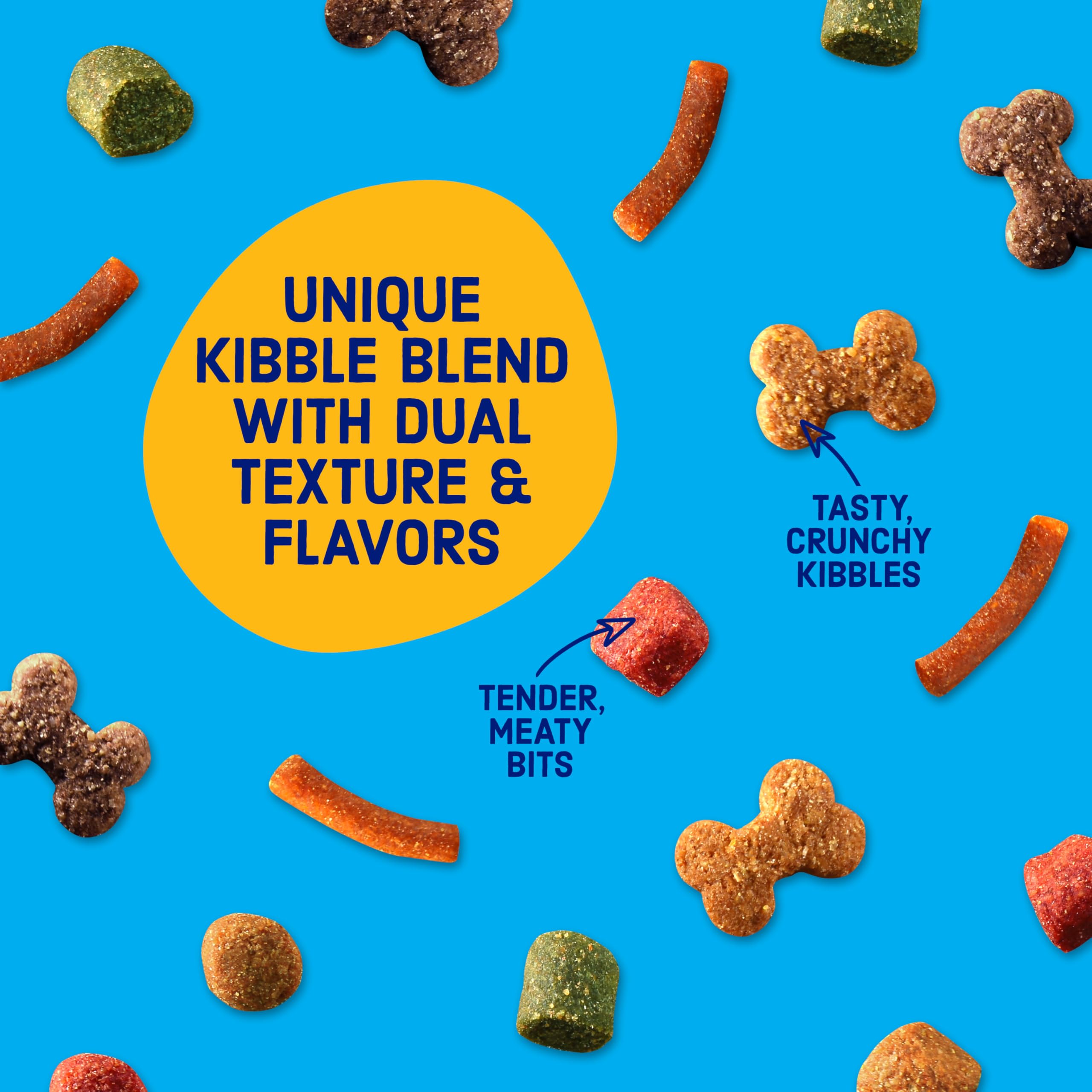 Kibbles 'n Bits portion comparison illustrating serving size and scale