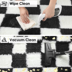 KICMOR rug beside bed showing 4x6 scale and warm ambience