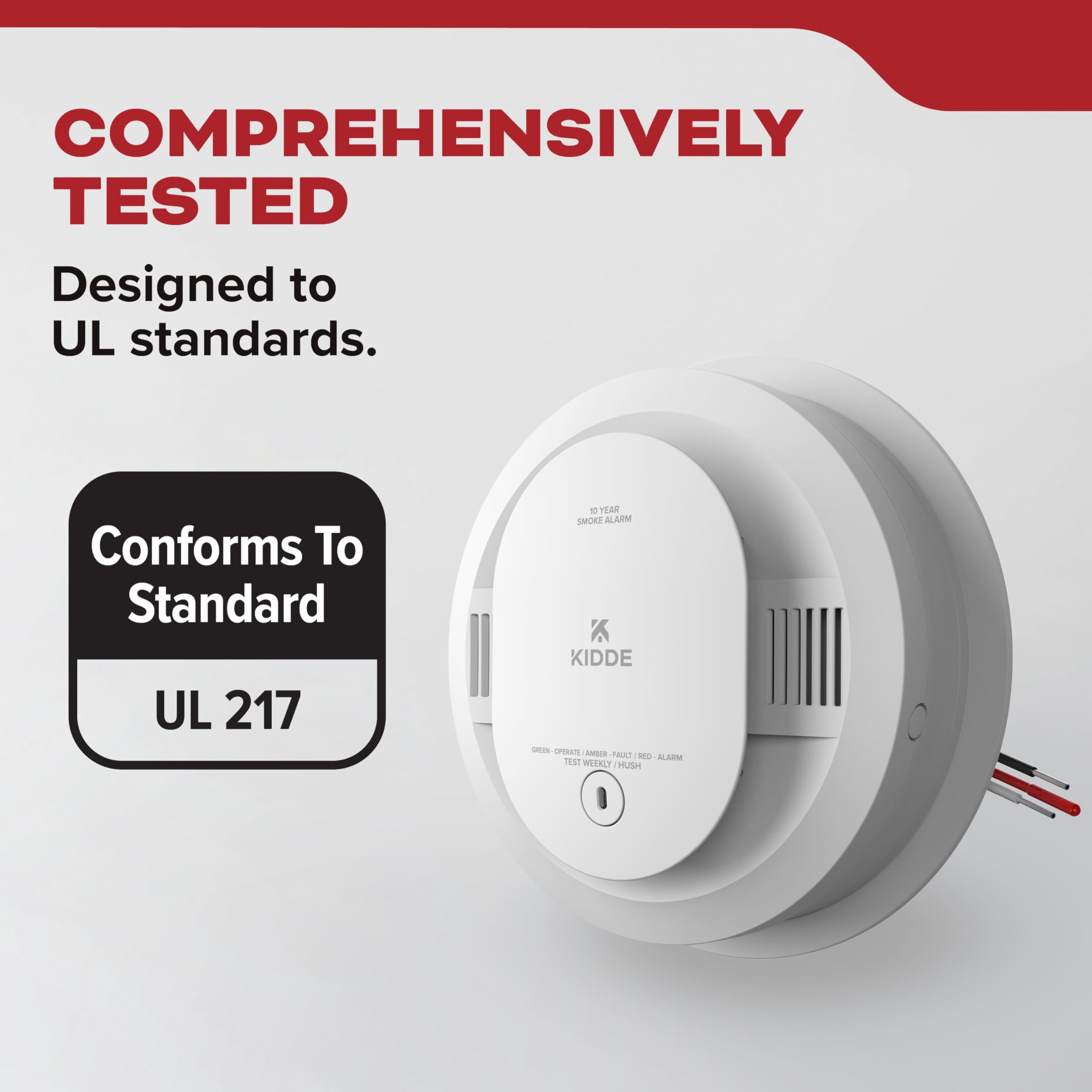 Kidde 20SA10 wiring connection detail highlighting straightforward hardwired setup