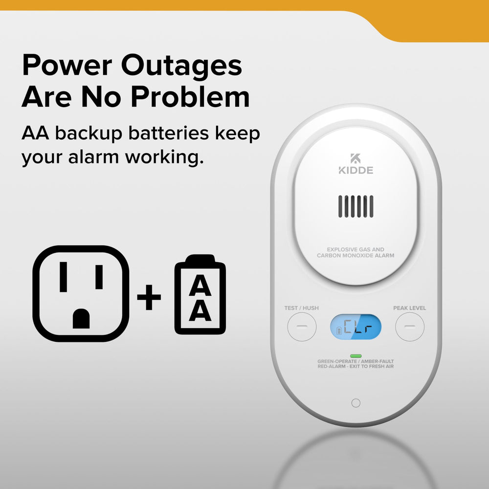 Kidde COPDLG rotating plug side view, for flexible outlet positioning