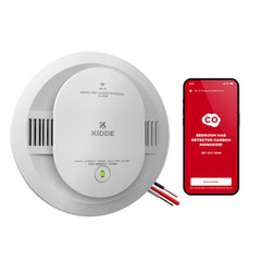 Kidde front view mounted showing clear coverage and reliable home protection