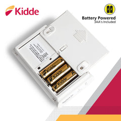 Kidde mounted on a bedroom wall providing portable CO protection for sleeping areas