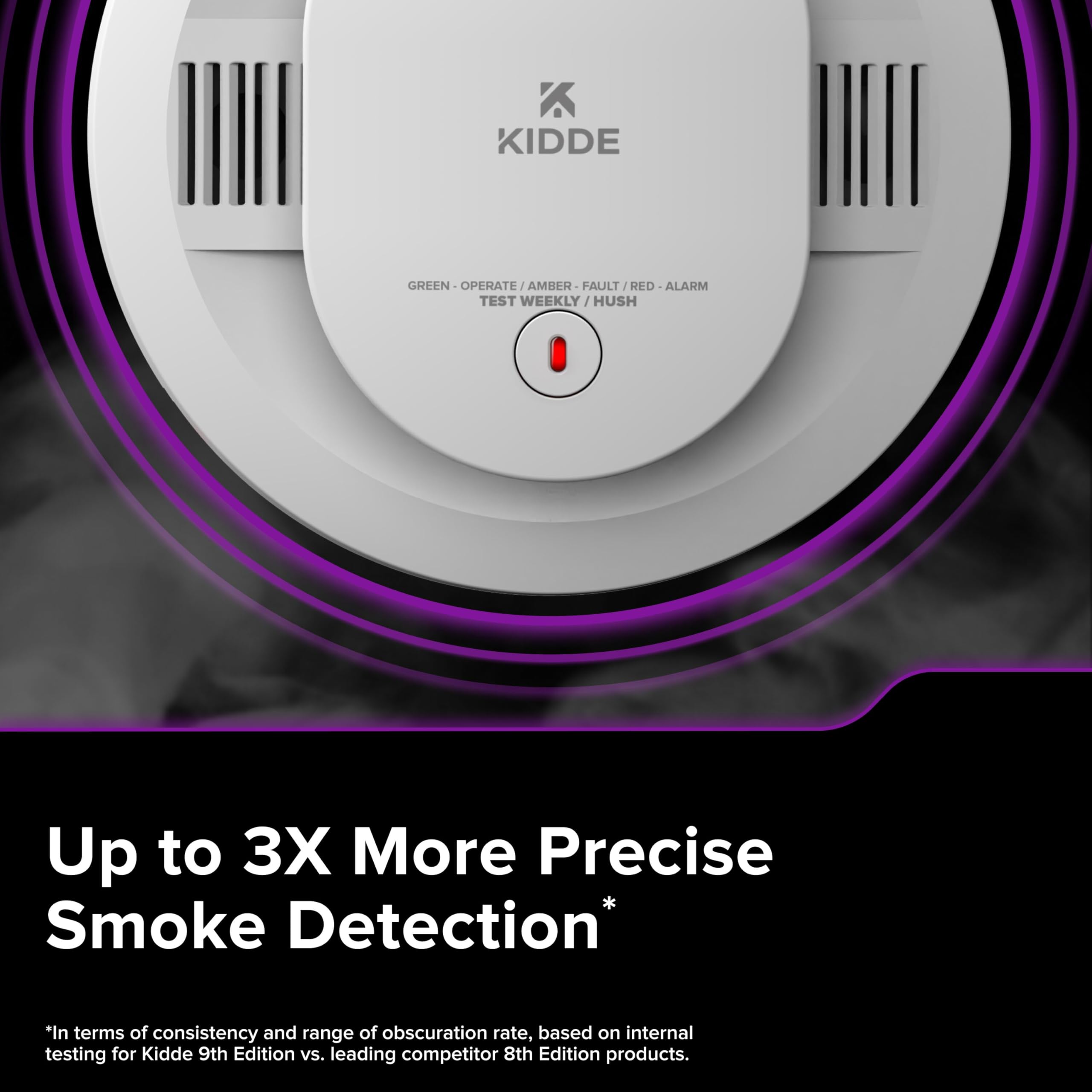 Kidde voice alert speaker detail conveying clear hazard voice notifications