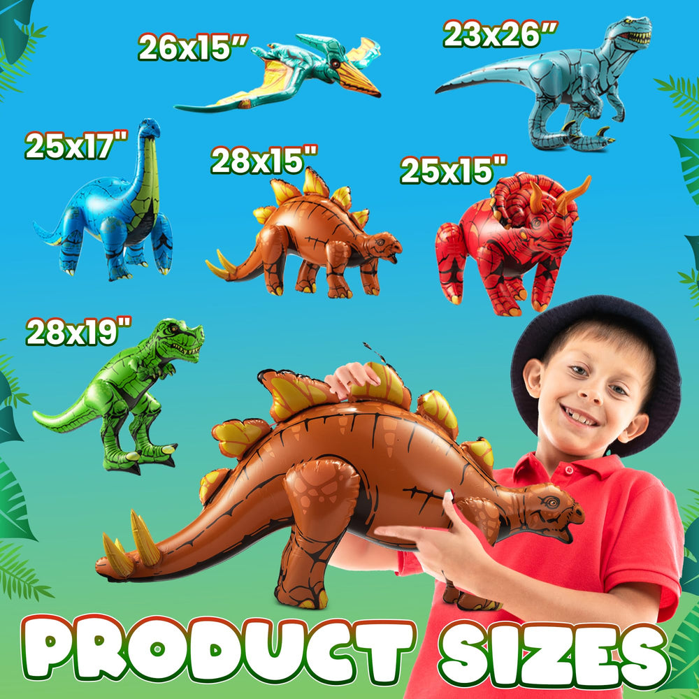 KiddieLoot dinos arranged on a party table creating festive atmosphere