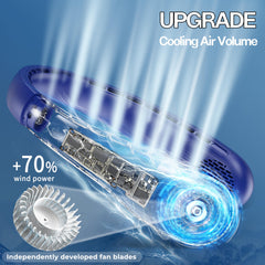 KIDEE side profile worn around neck showing hands-free cooling benefit