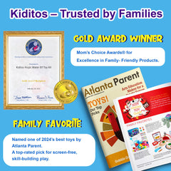 Kiditos close-up of ten vibrant magic gels highlighting color variety