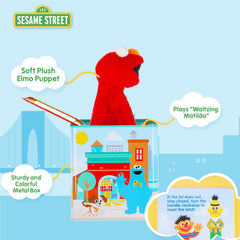KIDS PREFERRED Elmo metal box detail showing durable graphics and finish