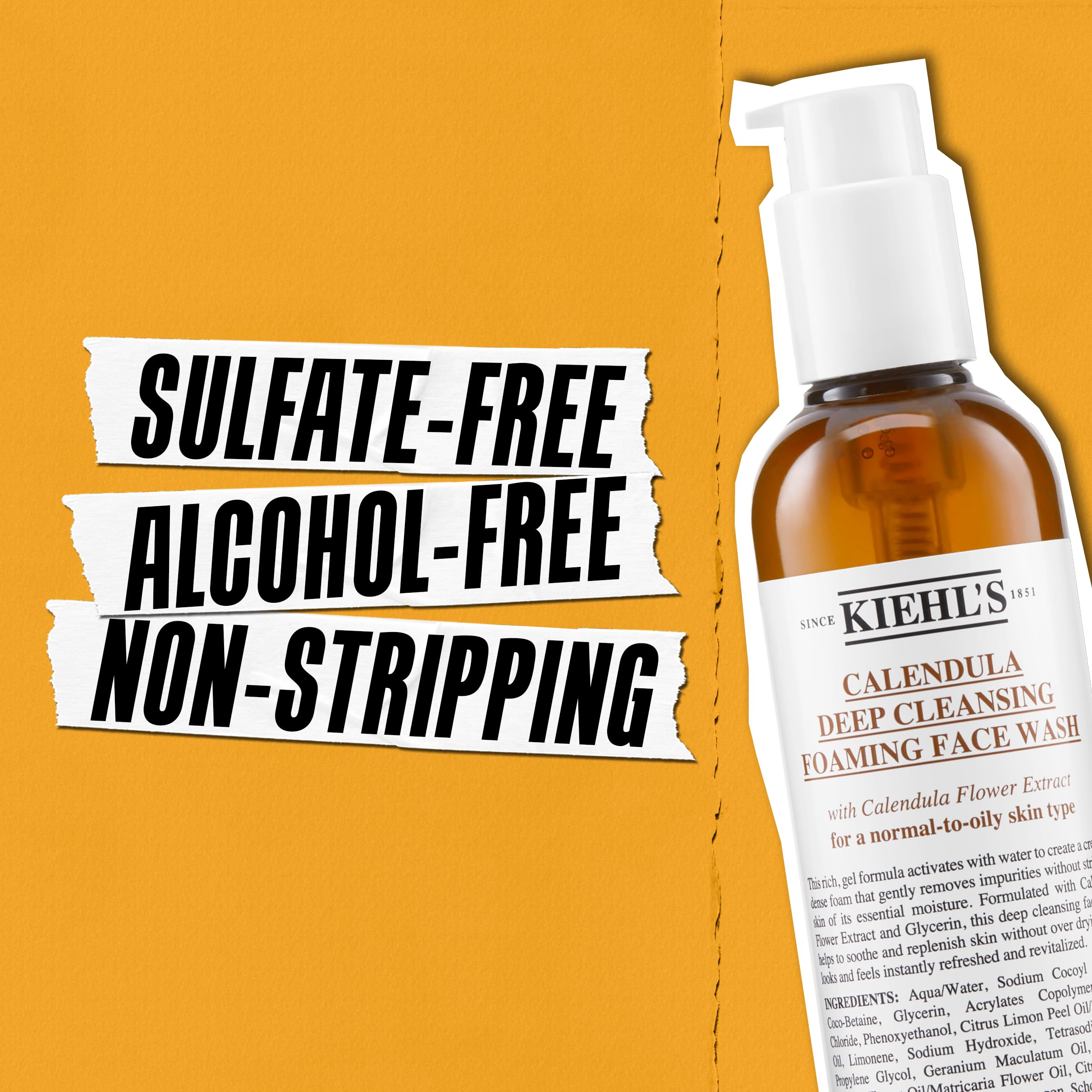Kiehl's bottle label detail highlighting product information