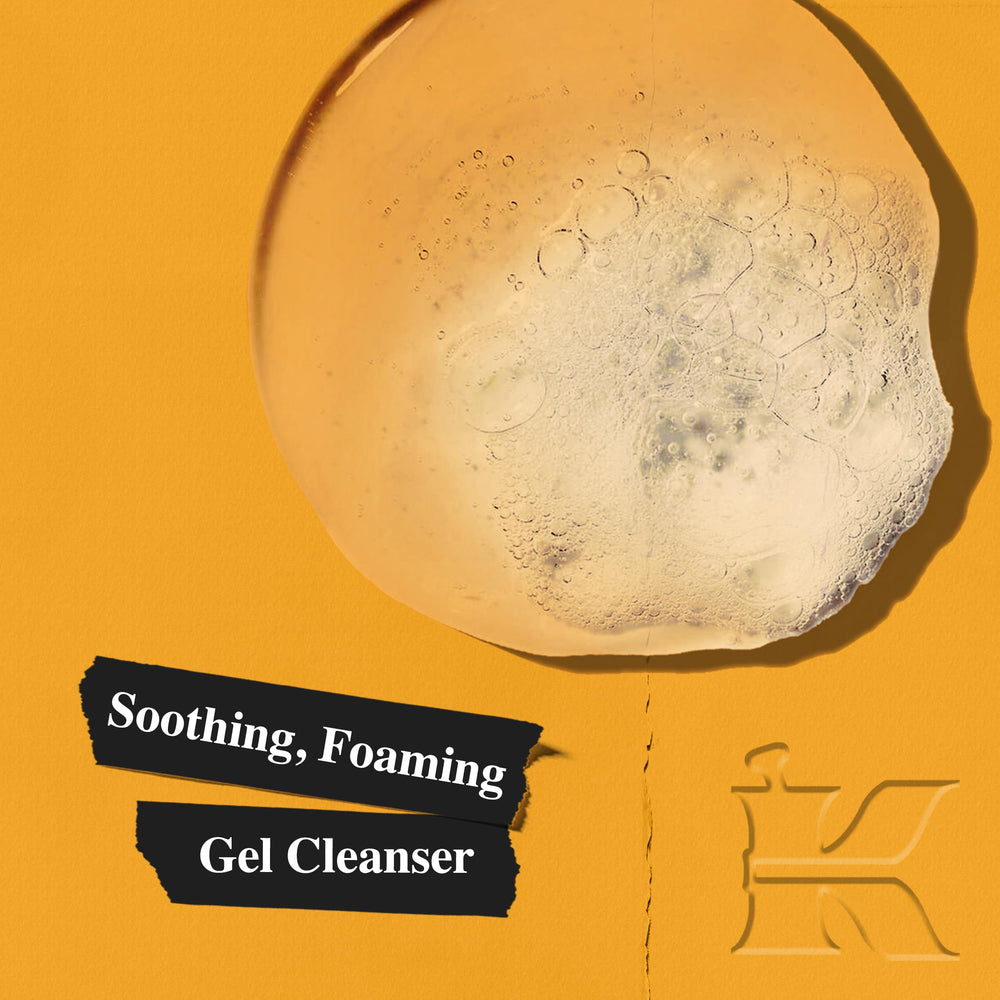 Kiehl's gel texture close-up illustrating smooth lathering