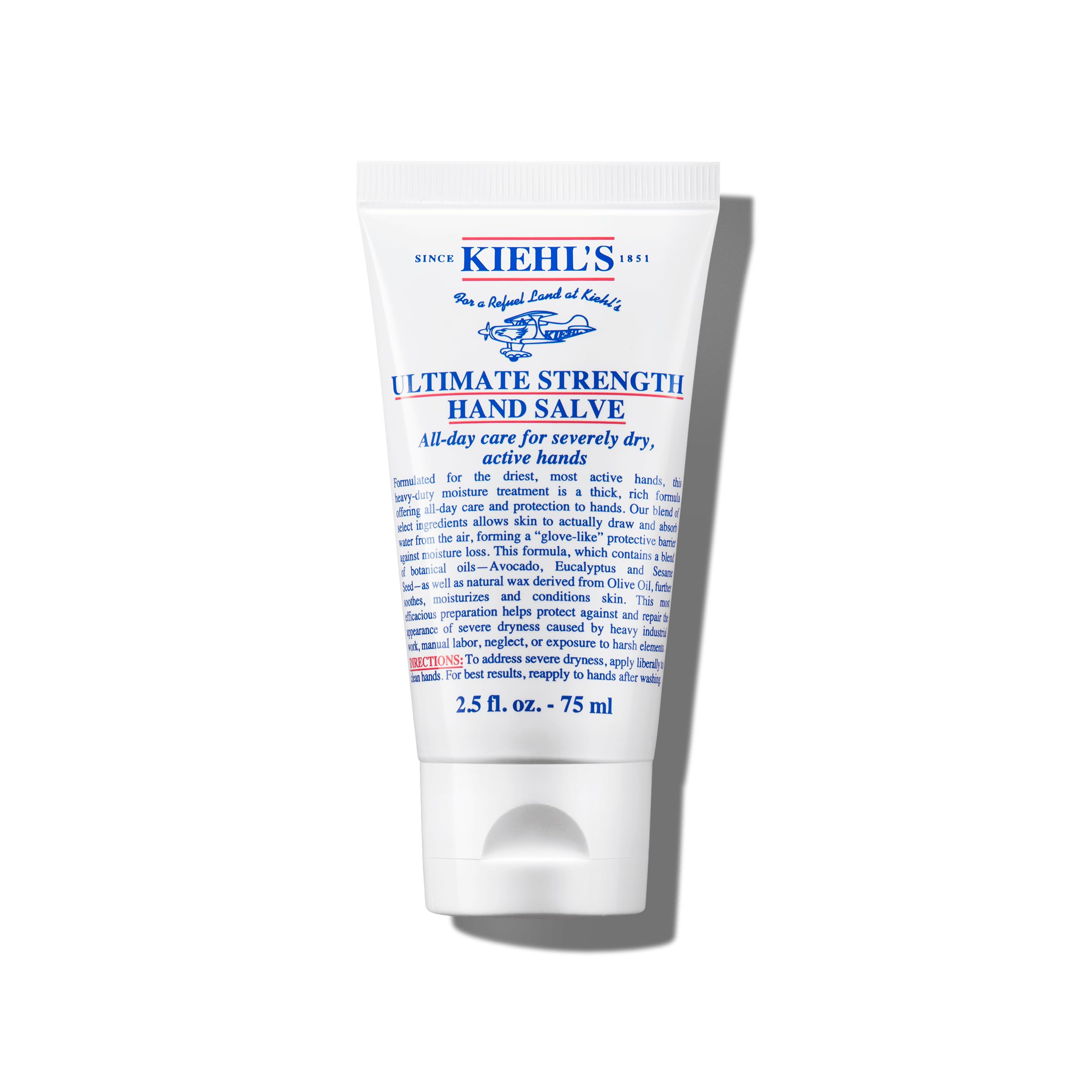 Kiehl's tube front view showing product and clear labeling for quick identification