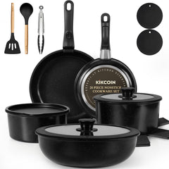 Kikcoin front packaging showing full 20-piece set and included accessories, convenience benefit