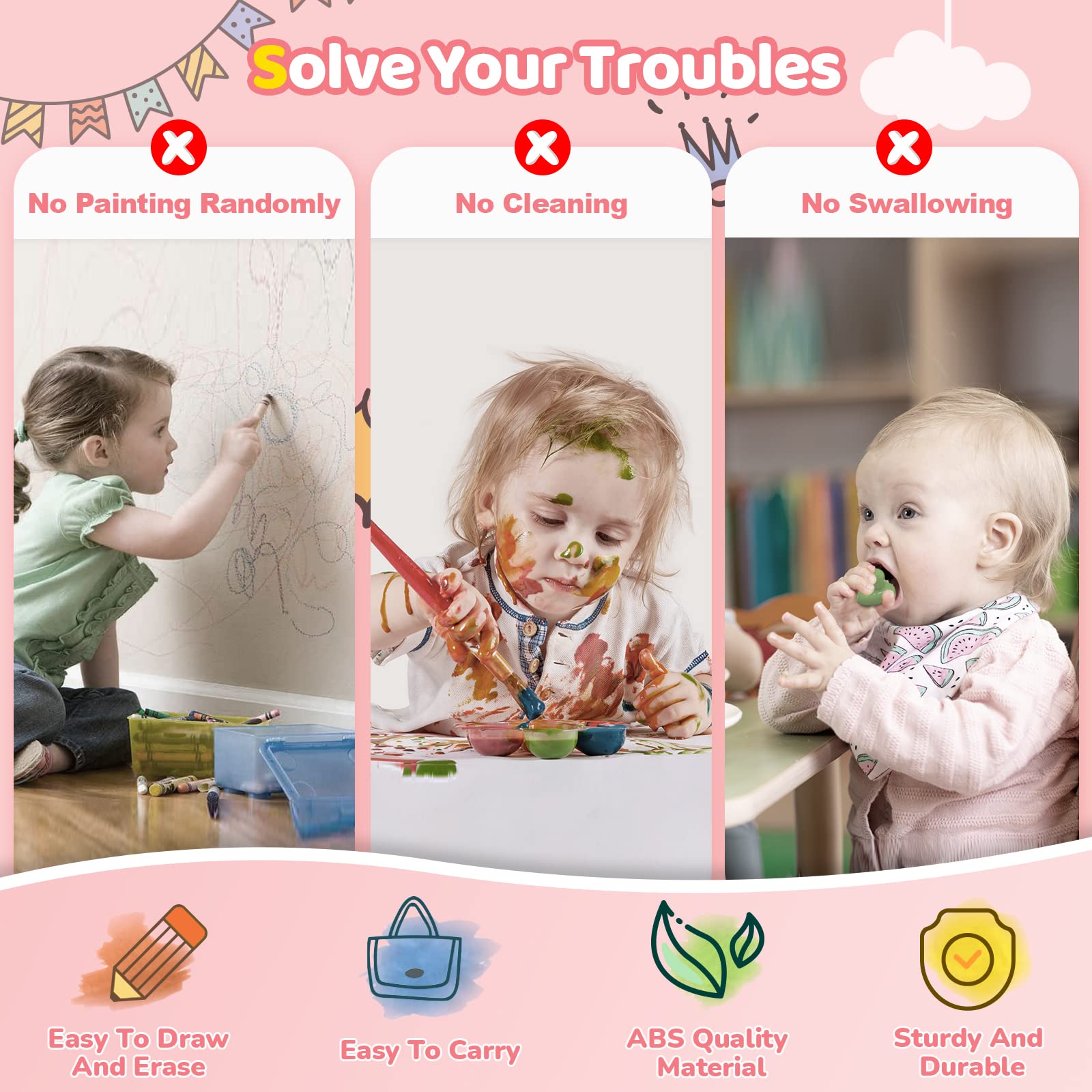 Kikidex toddler using board encouraging creative play and fine motor skills