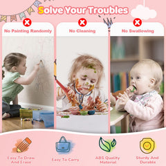 Kikidex toddler using board encouraging creative play and fine motor skills