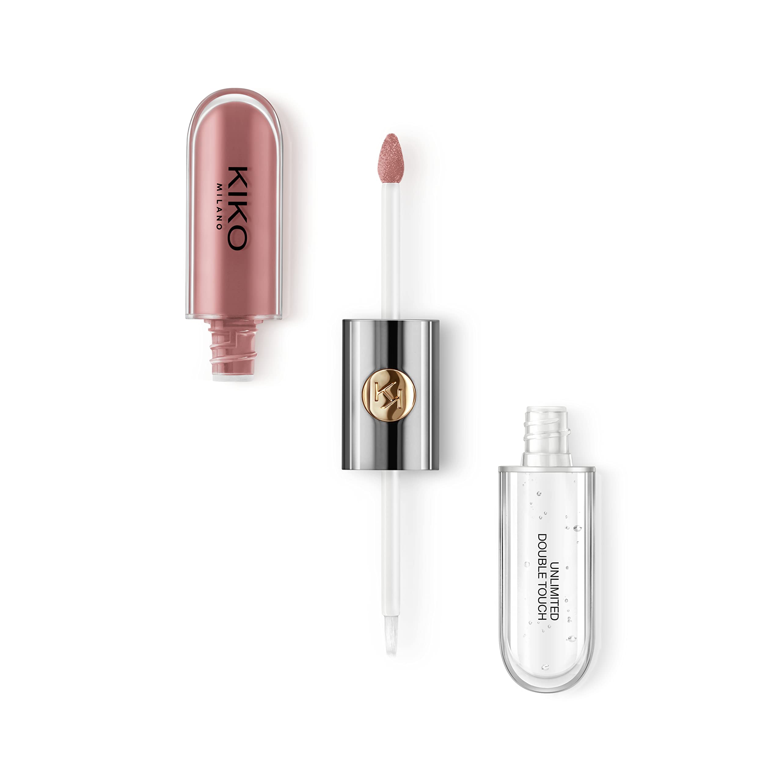 Kiko Milano front packaging of Unlimited Double Touch showing shade 131 Spiced Tea and product benefits