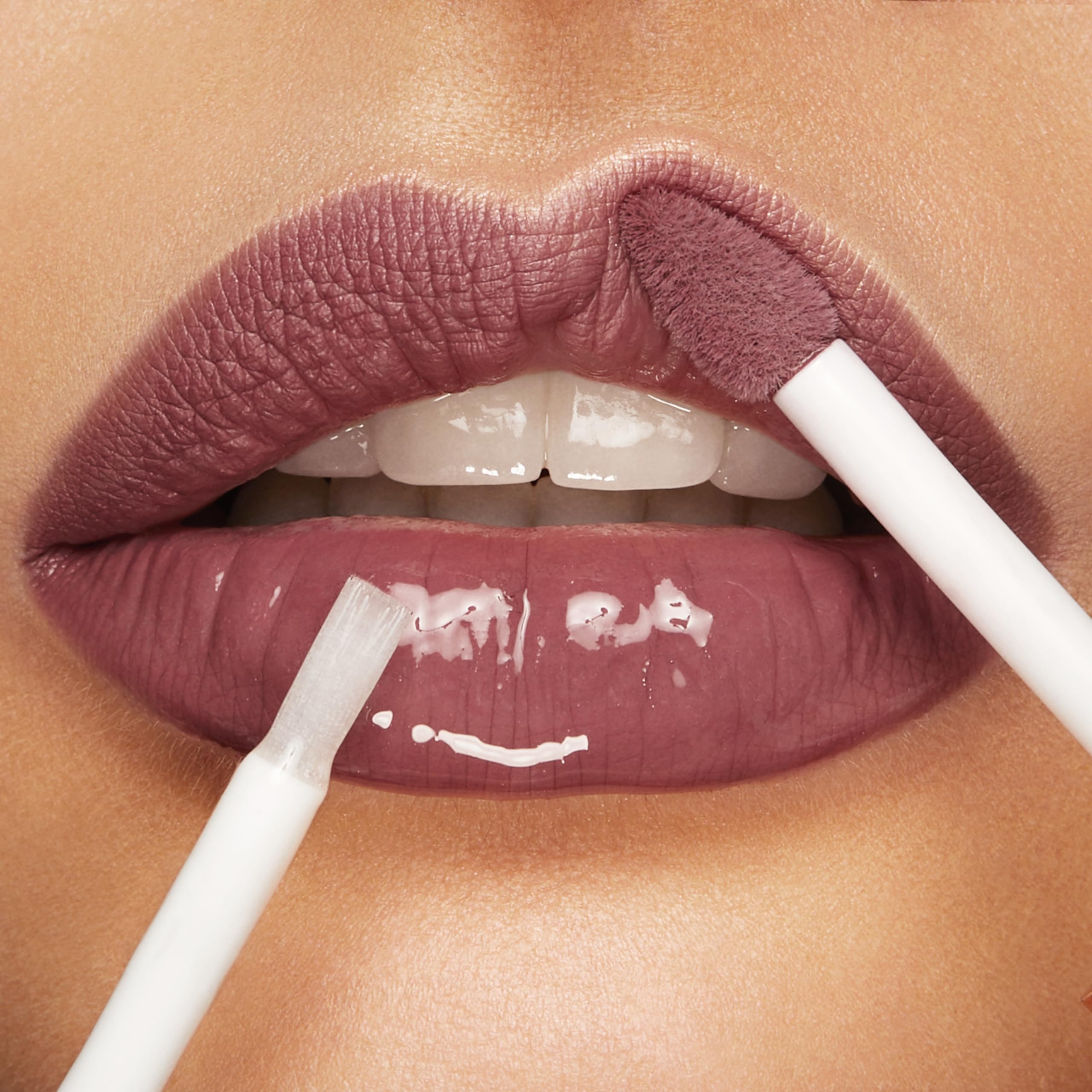Kiko Milano model applying product showing easy application and comfortable glossy finish
