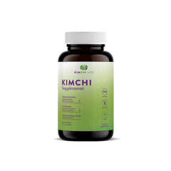 Kimchi Life front packaging showing vegan probiotic benefits