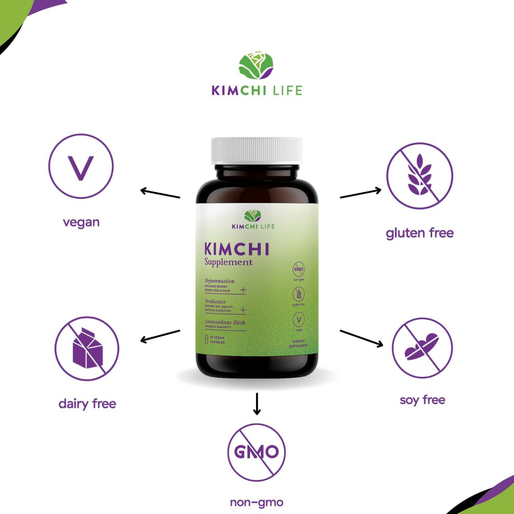 Kimchi Life bottle on kitchen counter indicating easy daily use