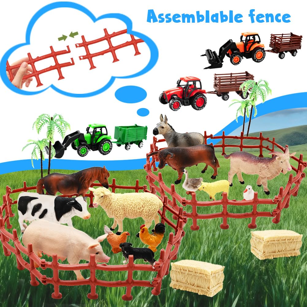 Kimicare spread of farm animals arranged for storytelling and vocabulary practice