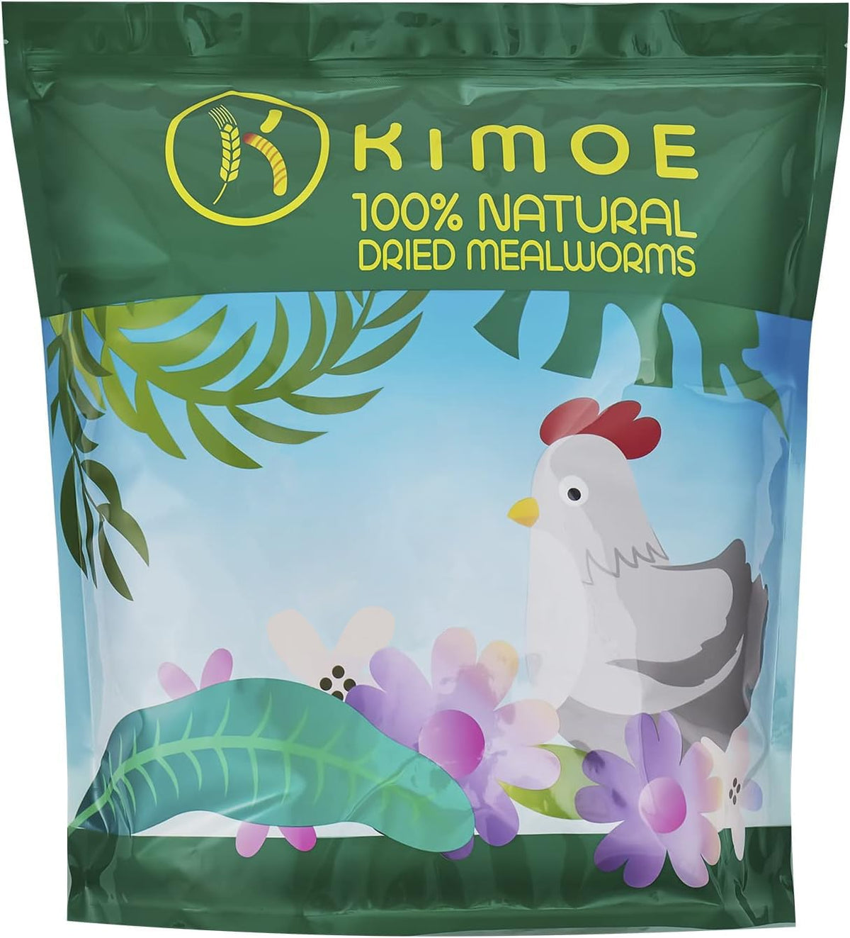 kimoe front of bag showing 5 lb packaging and benefits