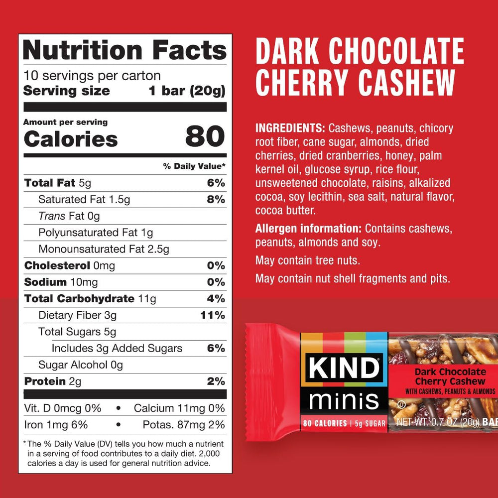 Wrapped KIND Dark Chocolate Nuts and Sea Salt mini showing portable snack advantage