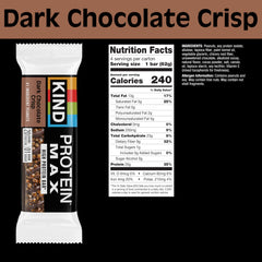 KIND MAX nutrition label and ingredients panel helping shoppers check protein and sugars