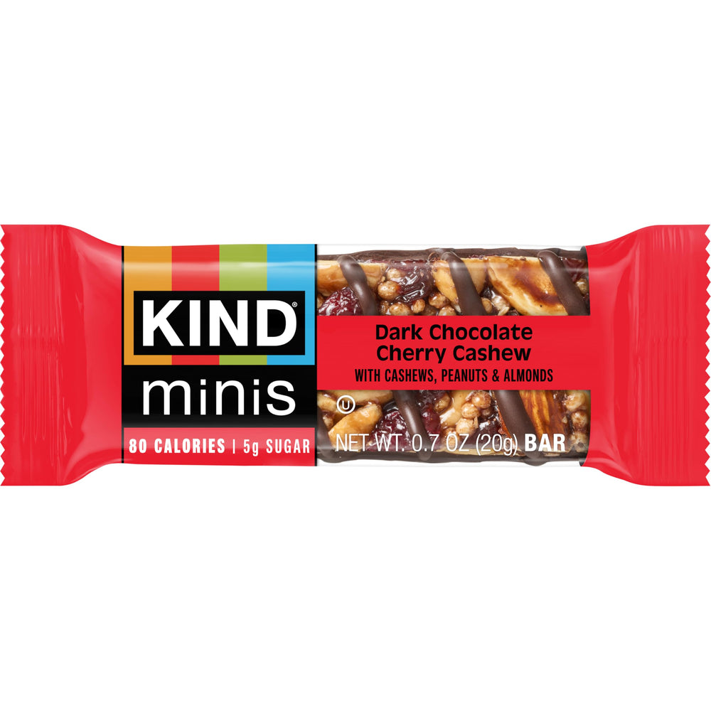 KIND mini bars beside a smartphone illustrating compact, on-the-go portioning