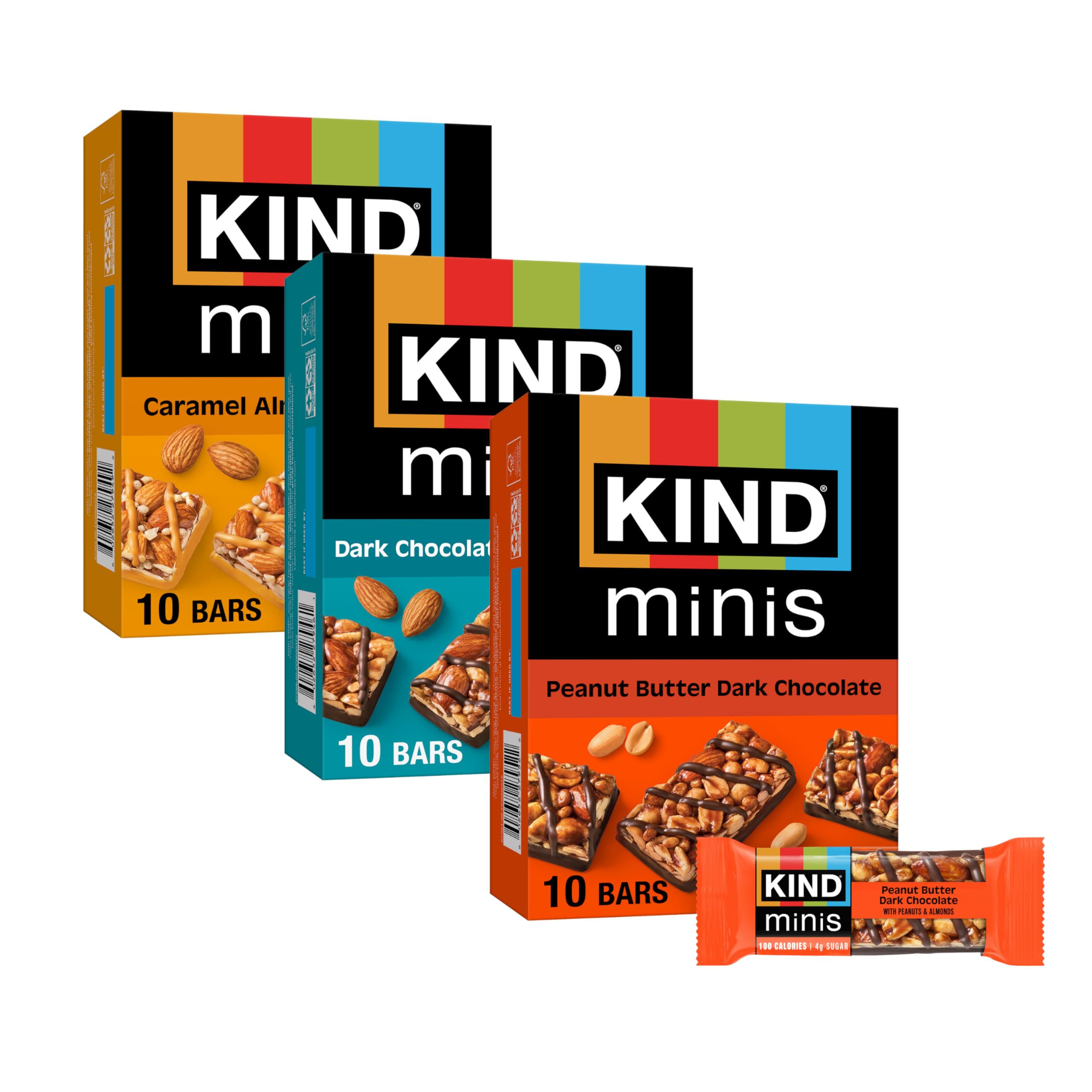 KIND mini box front showing variety pack and count, convenient storage benefit