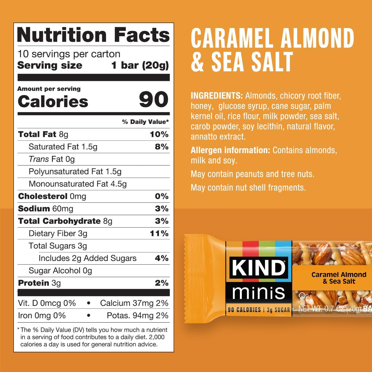 close-up of KIND nuts and dark chocolate texture showing crunchy, flavorful bite