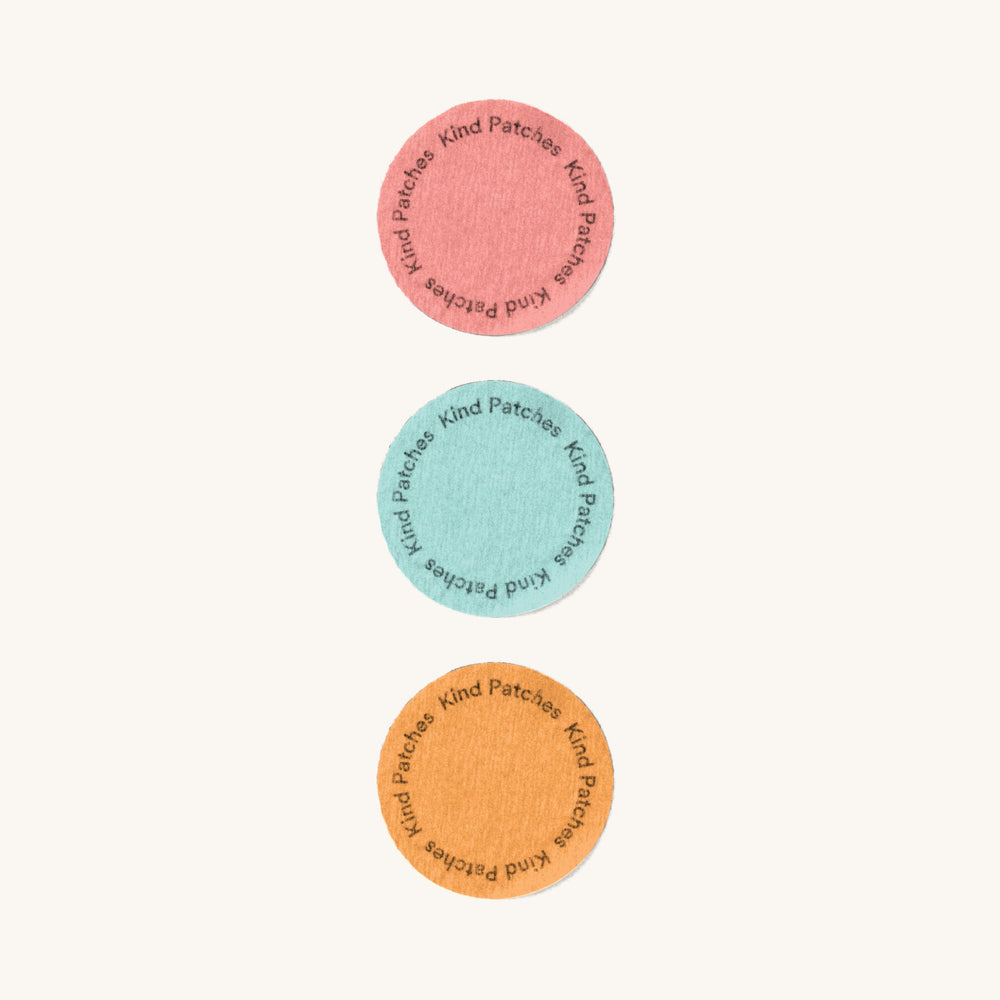 Kind Patches on bathroom counter in lifestyle scene suggesting convenient daily routine benefit