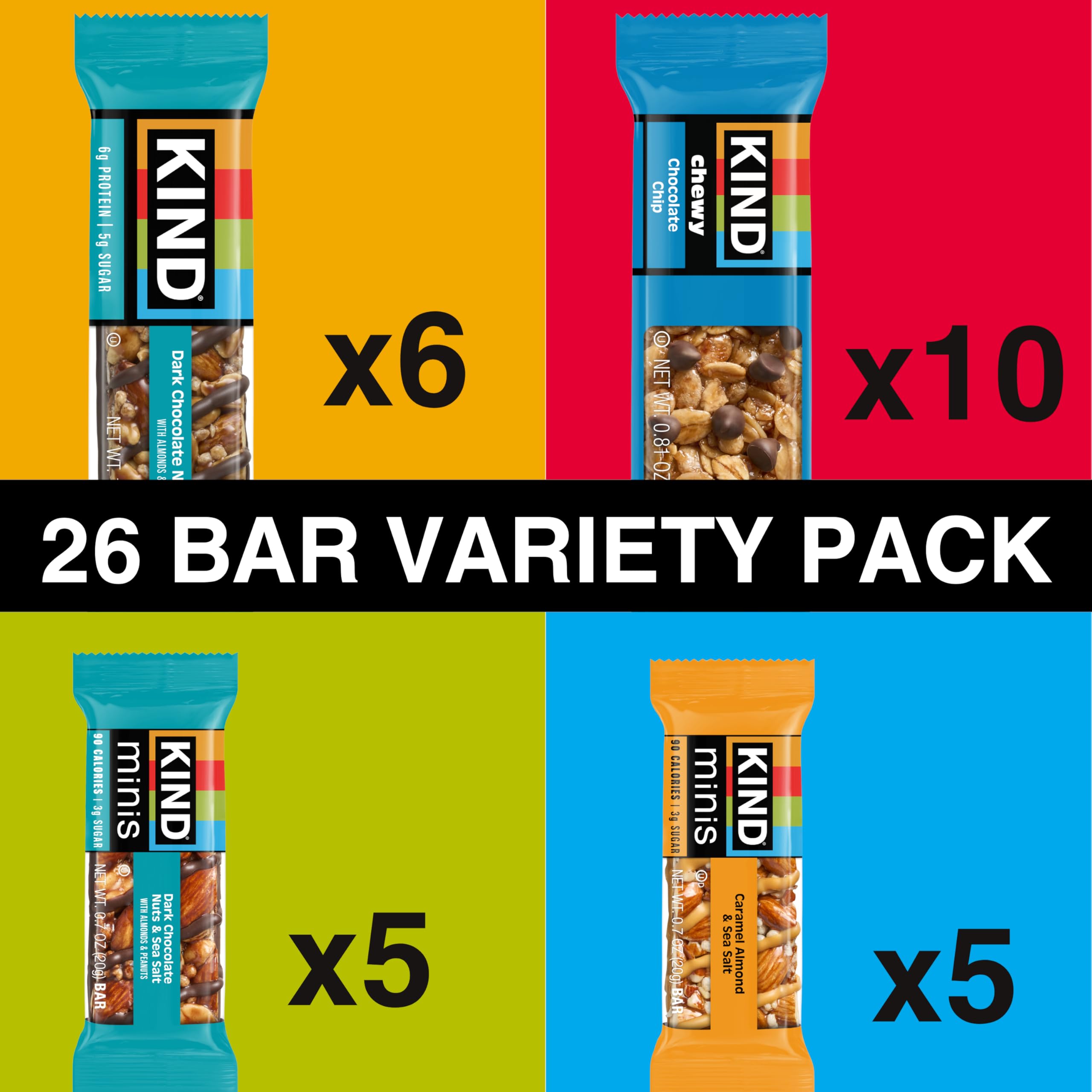 KIND variety pack in an office snack setting illustrating convenient grab-and-go benefit